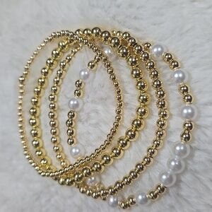 14k Gold Bracelet Stack